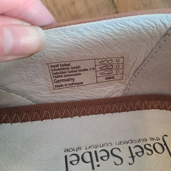 Josef Seibel Fiona 45 Womens 37 Brown Leather Flat SAMPLE US 6-6.5 - Picture 4 of 7